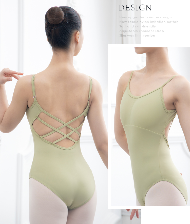 芭尔乐艺考吊带体操服女可调节肩带练功服03D0