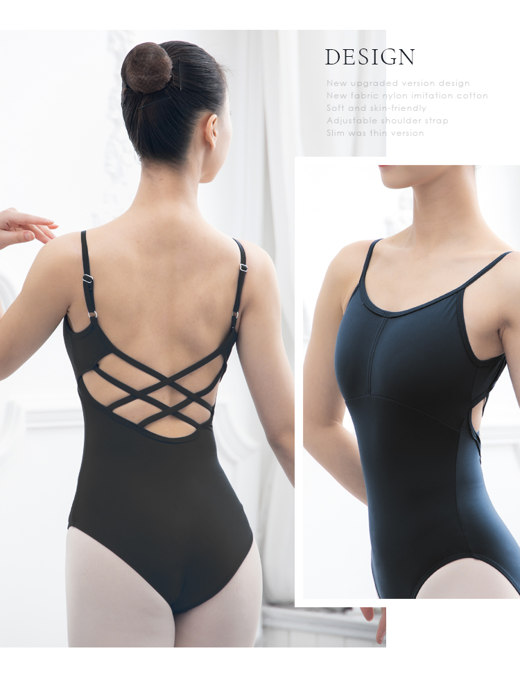 芭尔乐艺考吊带体操服女可调节肩带练功服03D0