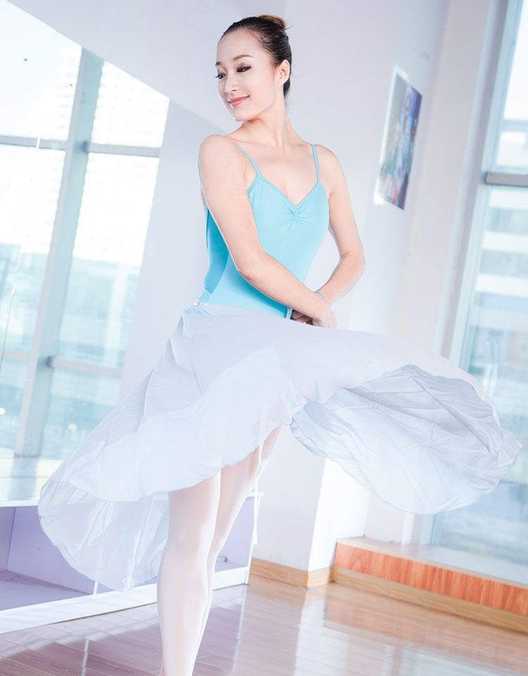 芭尔乐舞蹈雪纺半身长裙女系带0600449