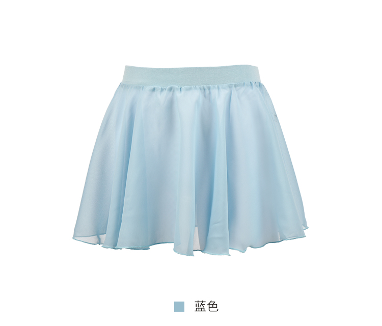 儿童舞蹈松紧腰半身裙雪纺练功裙子0600379