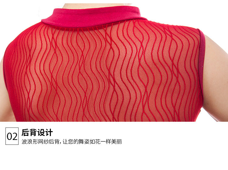 芭蕾舞蹈练功服柔软女成人立领连体服01B0006