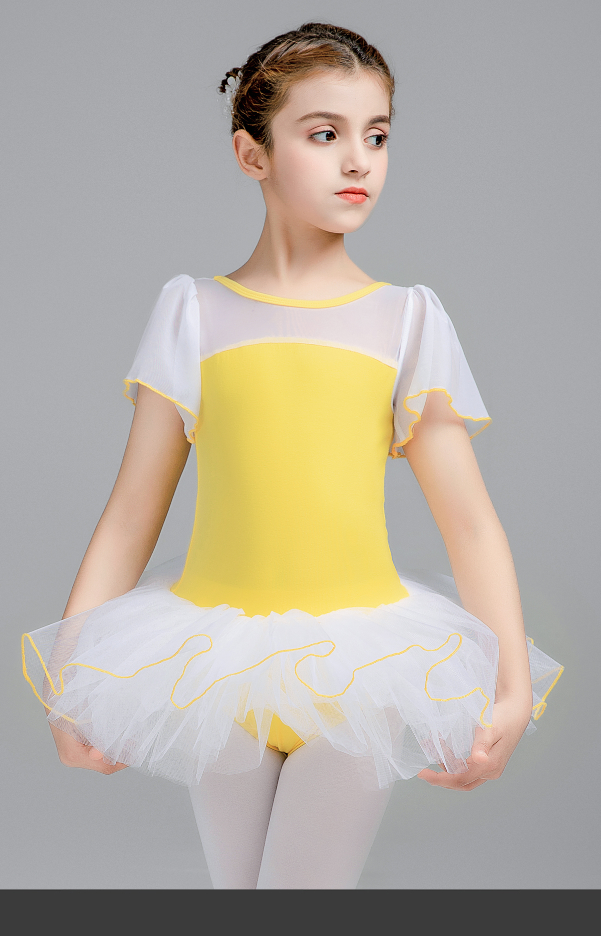 儿童舞蹈服练功服女童短袖夏季0102212