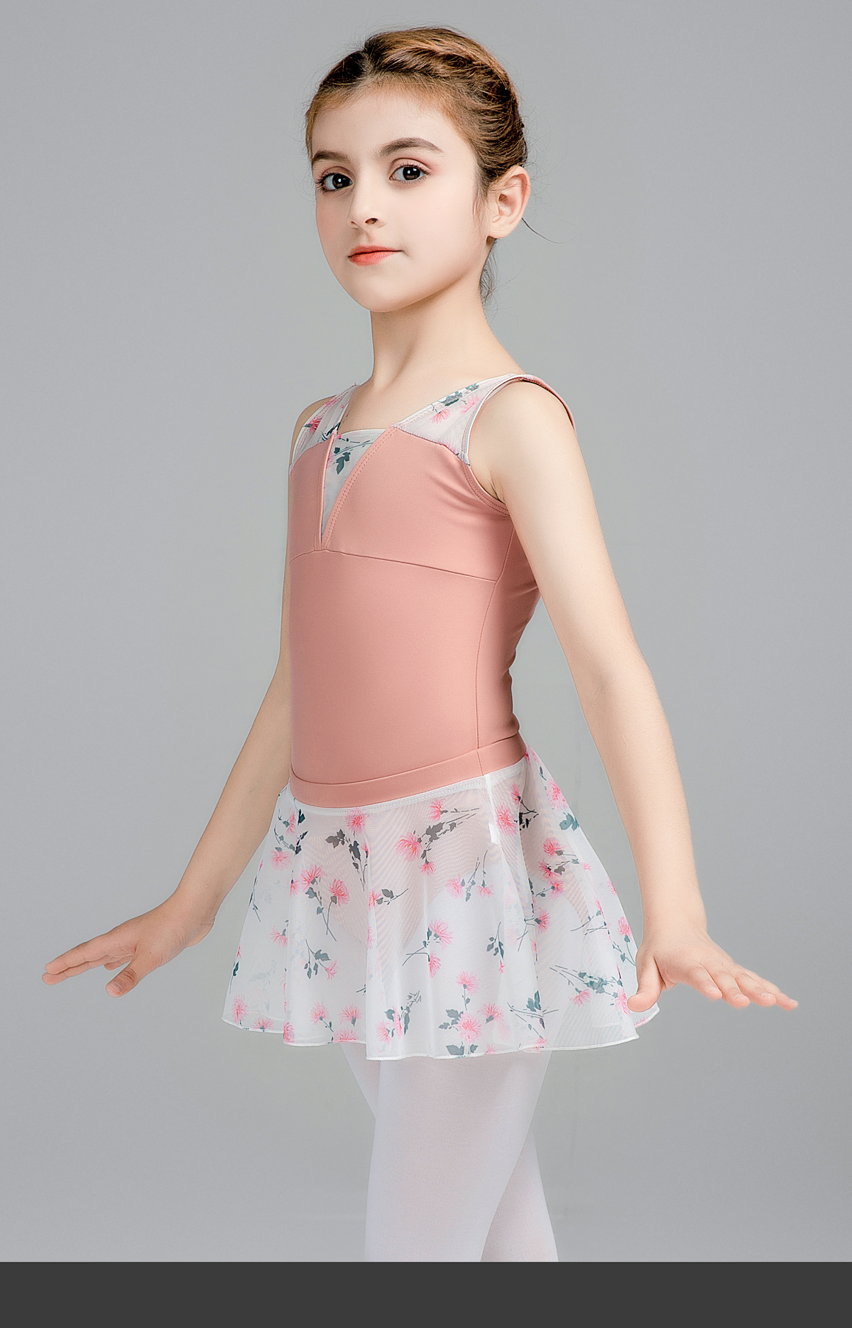 夏季女童舞蹈服印花背心练功服0302222