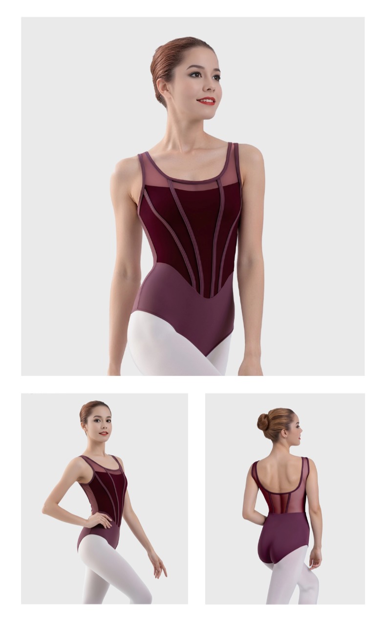 背心拼网仿鱼骨线条连体服0902525